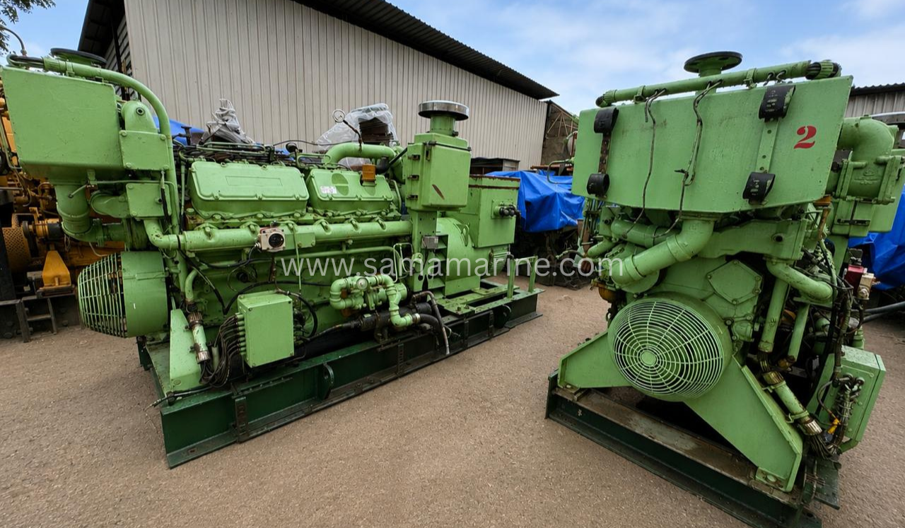 Pair of two CAT 3412 Marine Engines - Generators for sale