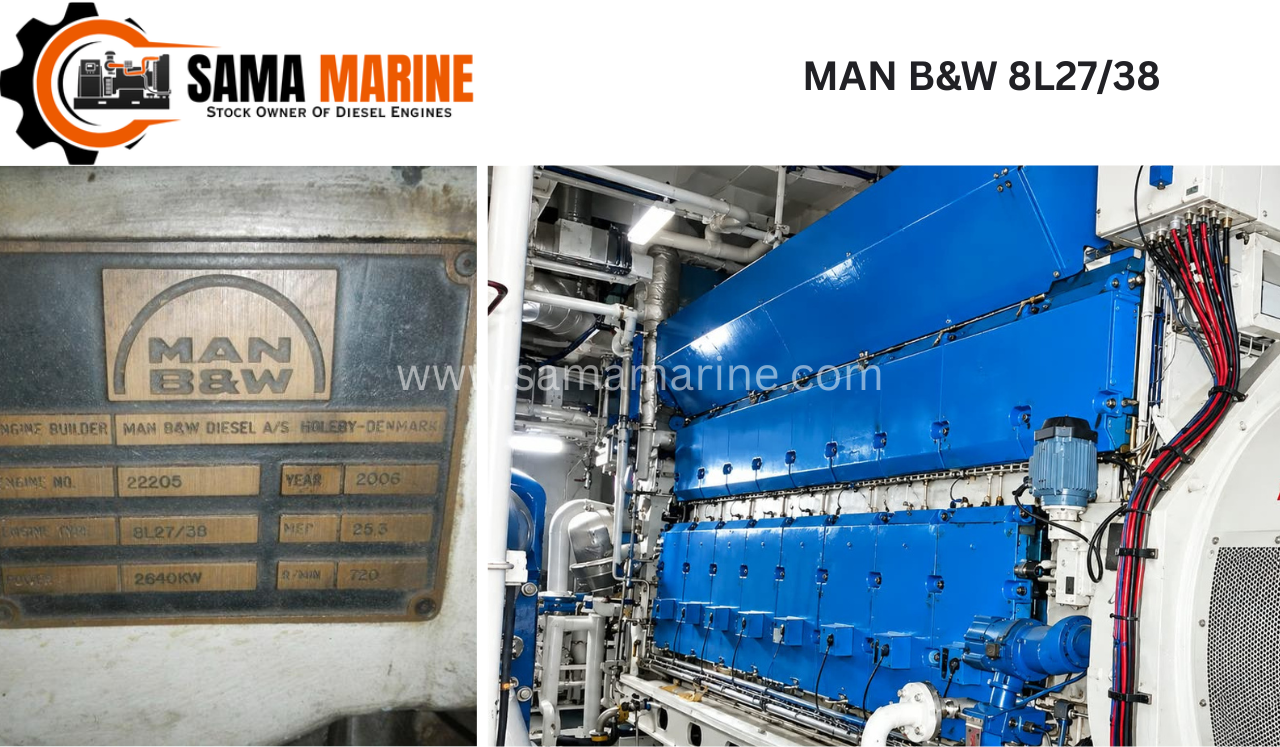 MAN B and W 8L27-38 Generator - Spare Parts and Crankshaft for sale